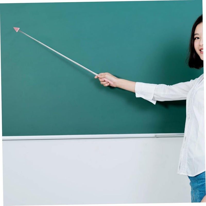 Extendable Teacher Pointer Stick 5Pcs Telescopic Blackboard Teaching Tool Black - Image 5